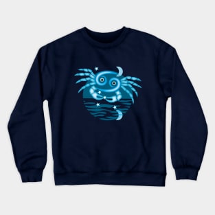 Zodiac Star Sign - Cancer Symbol Crewneck Sweatshirt